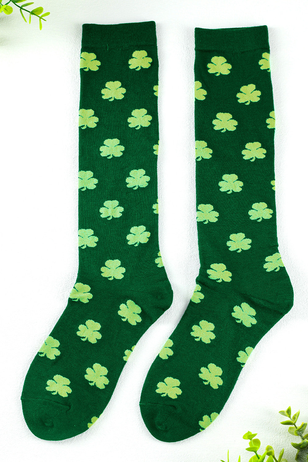Clover St Patricks Print Tube Socks