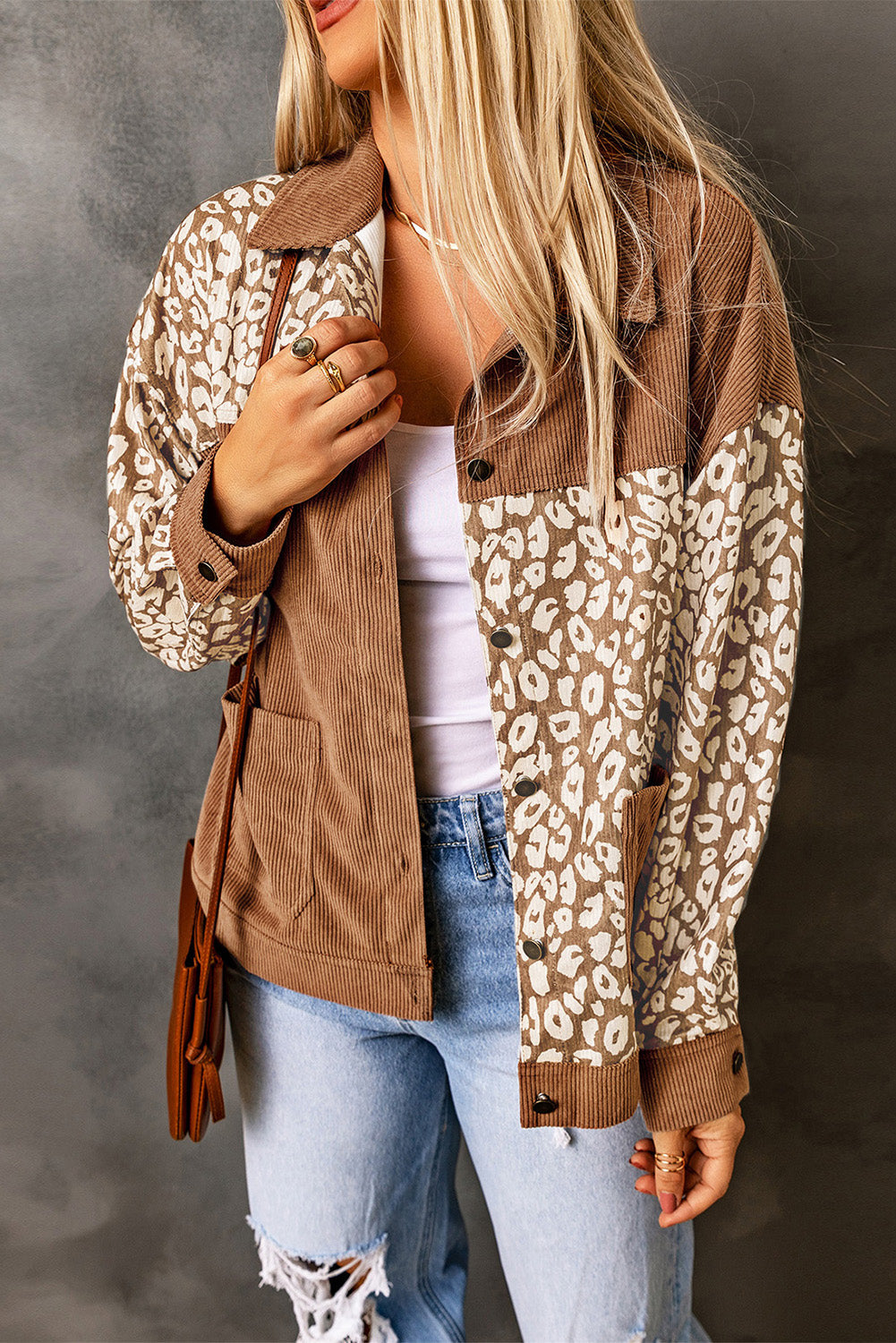 Women's Jacket Featuring Cord Long-Sleeve