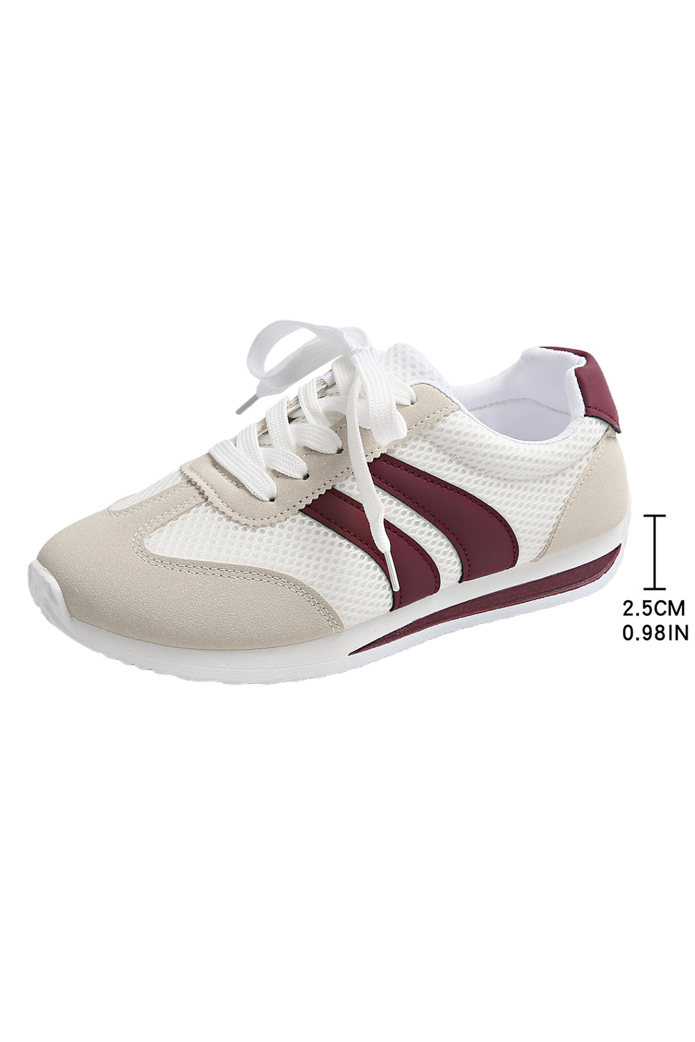 Colorblock Patchwork Breathable Lace-up Sneakers Style