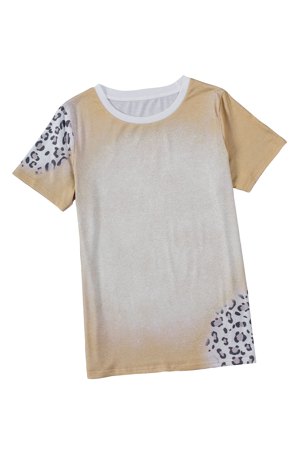 T Shirt for Women Bleached Crew Neck