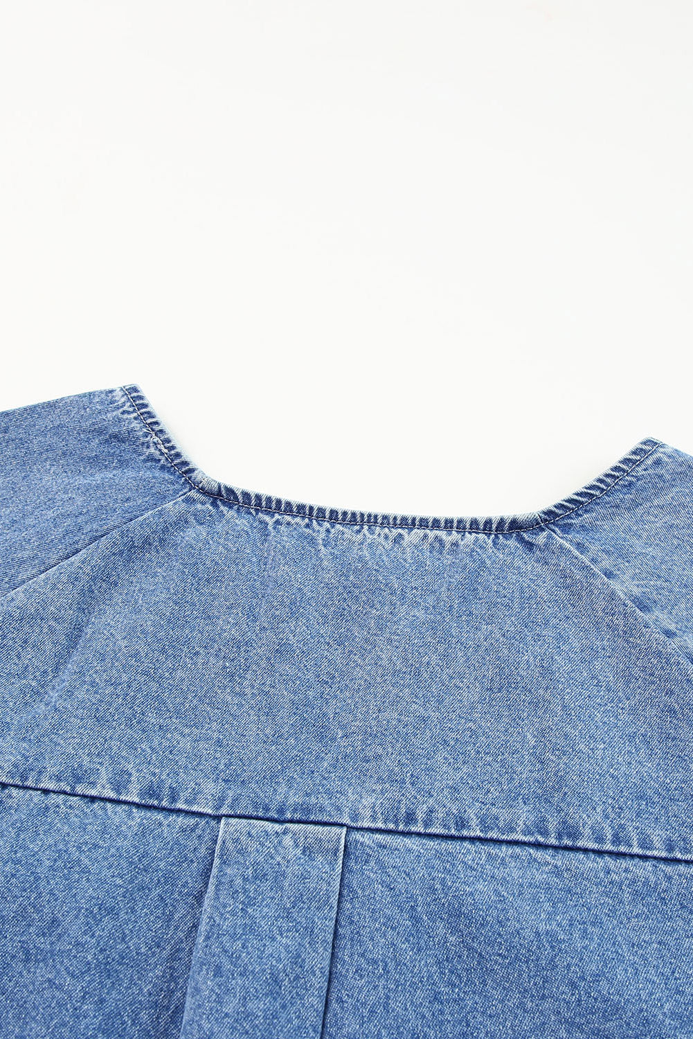 Women's Top with Raw Edge Denim