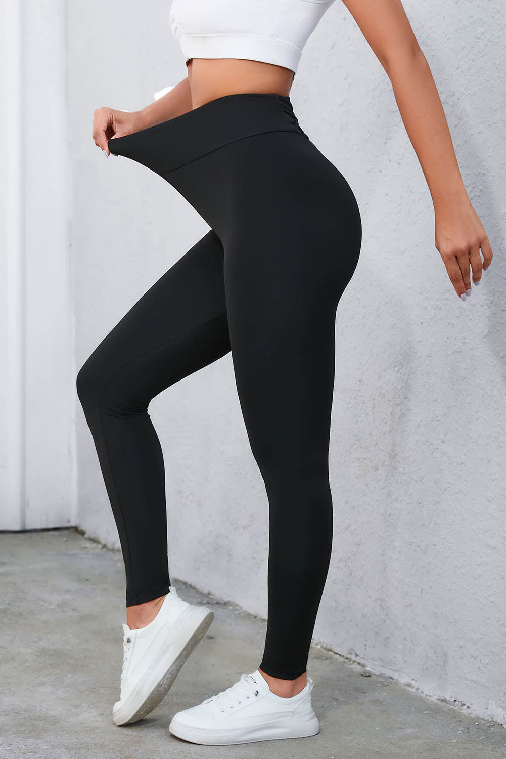 Women's Leggings with Tummy Control High-Rise Criss Cross