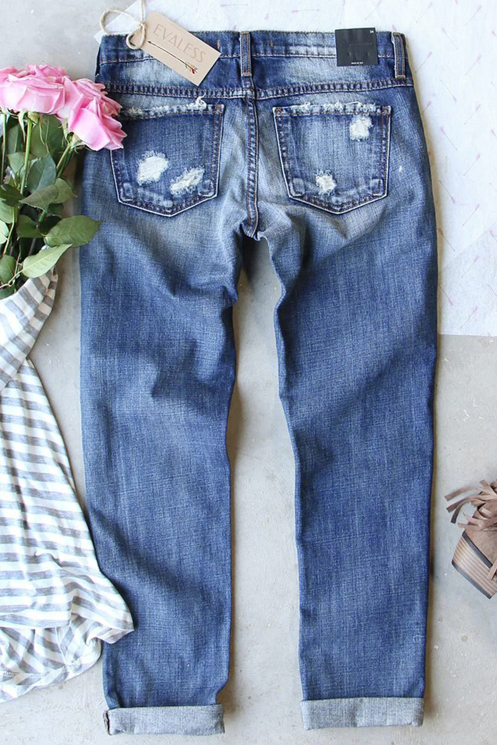 Women's Claus Boyfriend Christmas Santa Jeans
