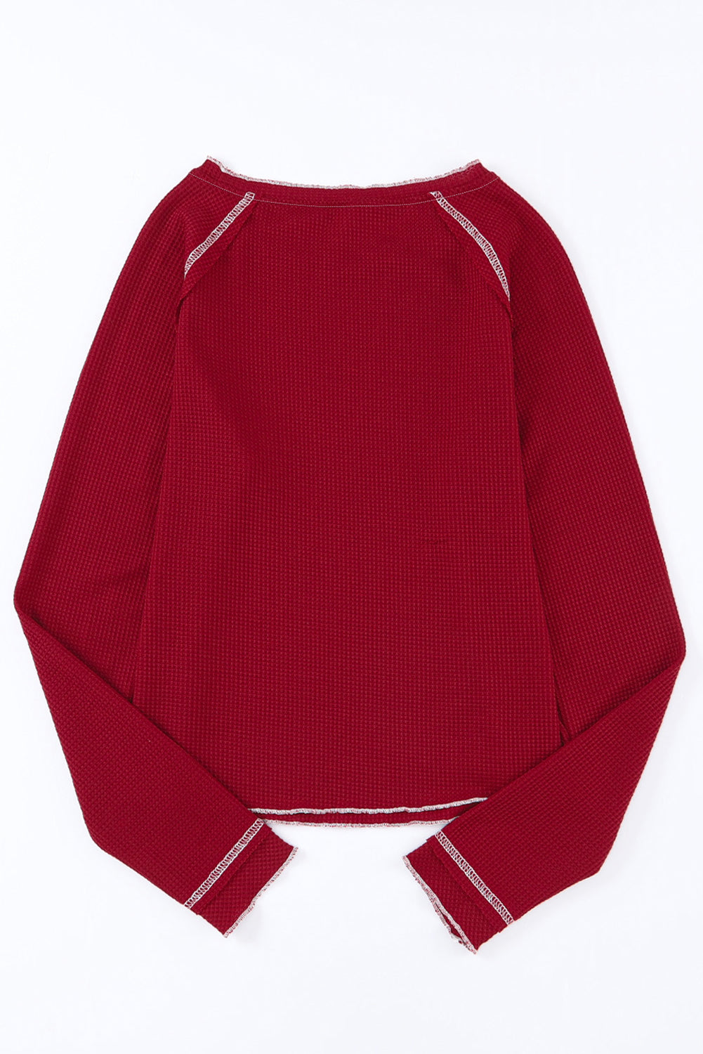 Women's Long-Sleeve Textured Round Neck Top
