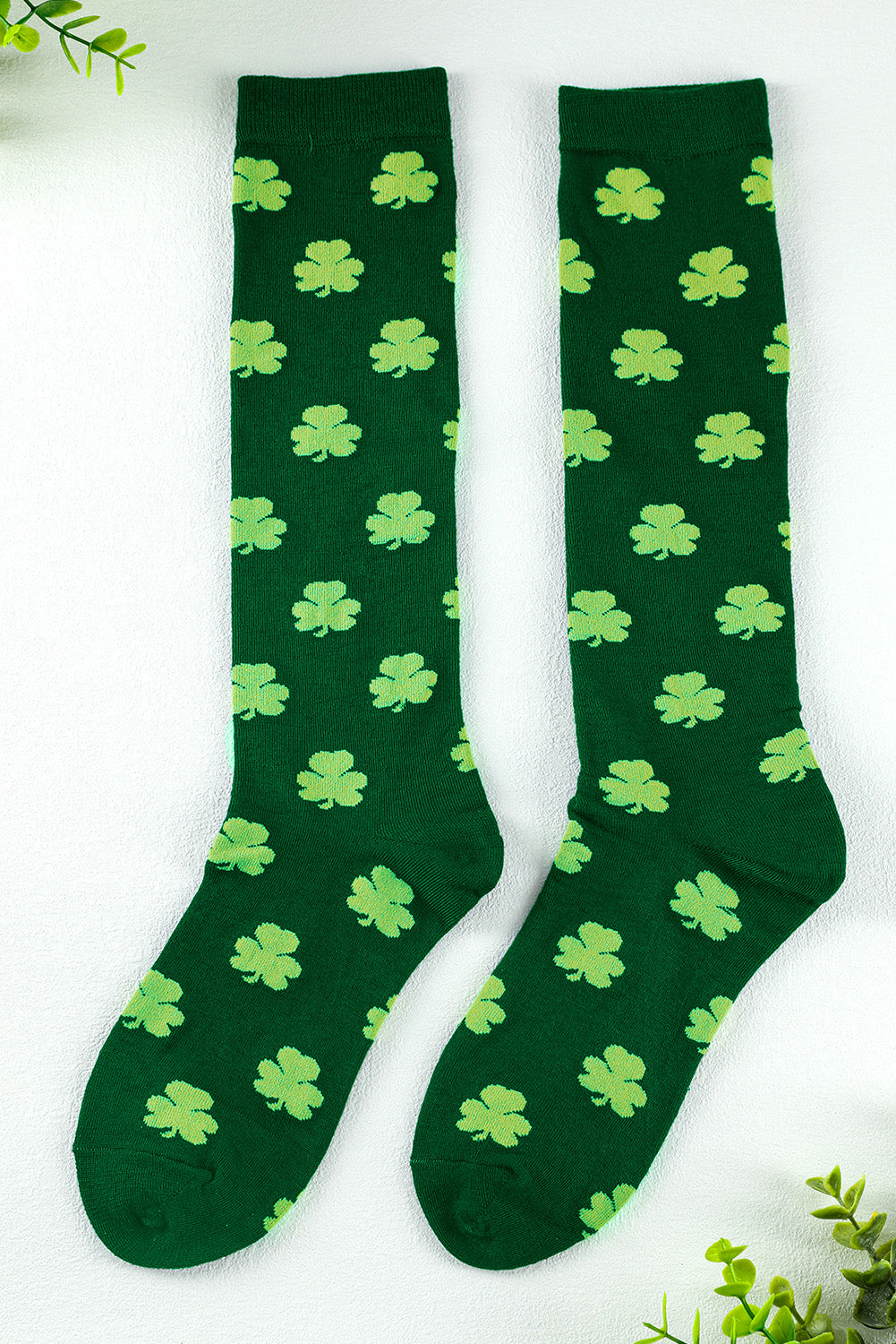 Clover St Patricks Print Tube Socks