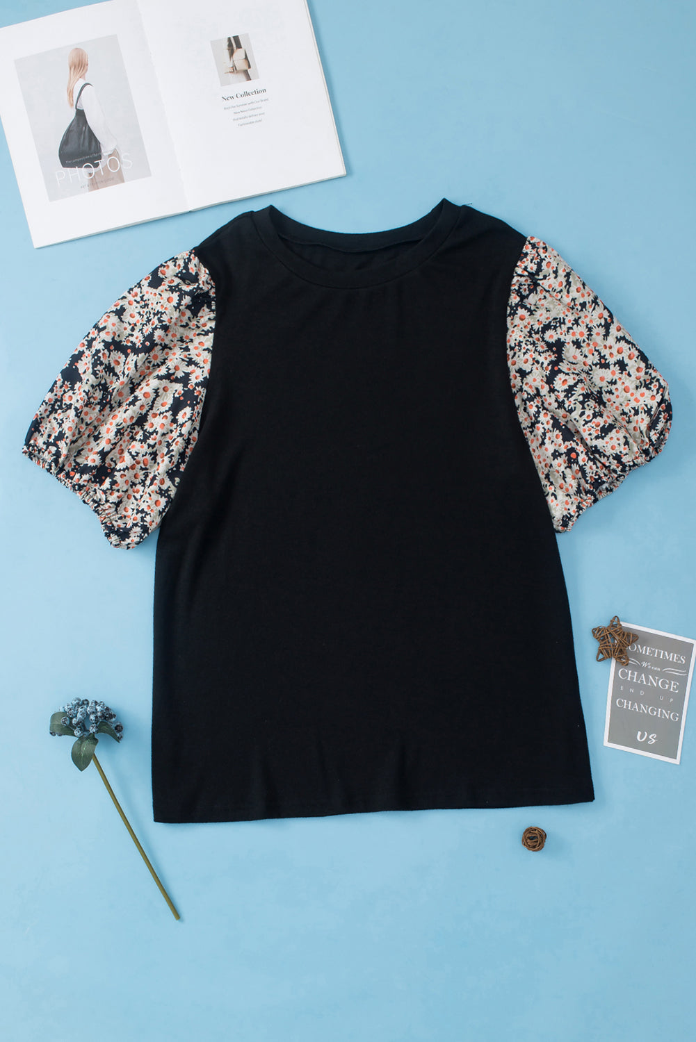 Women's Top with Daisy Plus Size Tunic