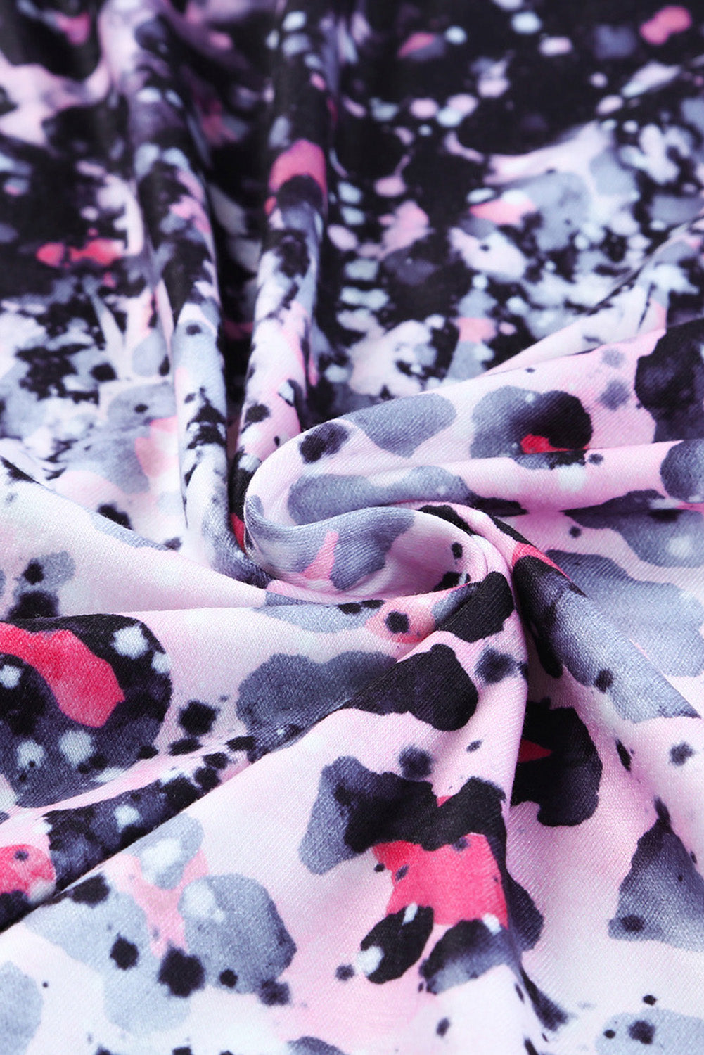 Women's Tee Featuring Dyed Bleached Blank Leopard-Print