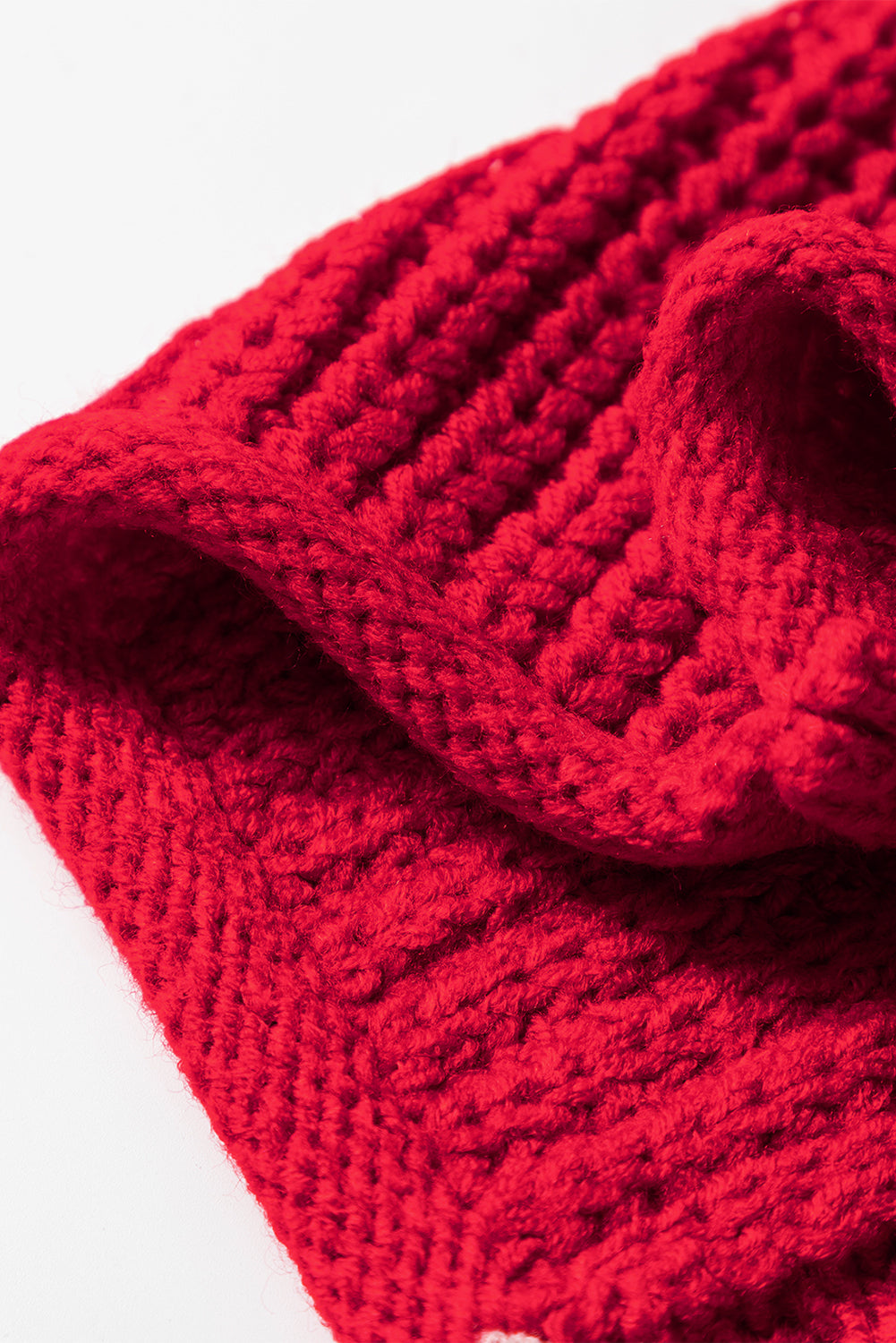 Contrast Trim Color Trim Textured Knit Drawcord Hooded Knit Top
