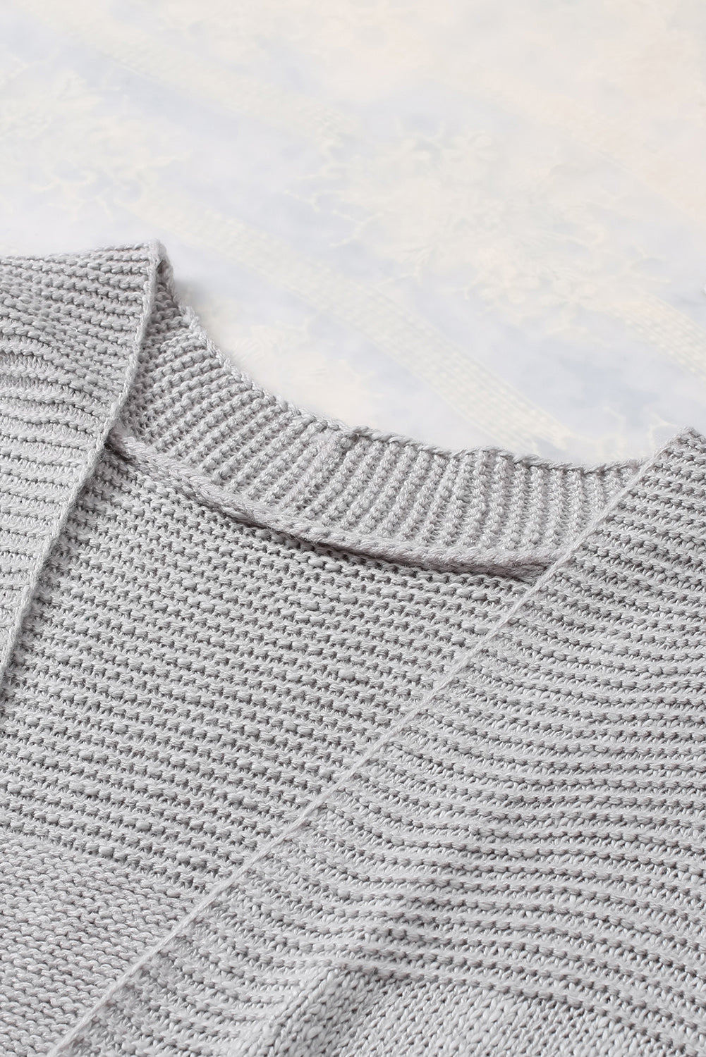 Women's Sweater Featuring Vest Cardigan Essential Gray
