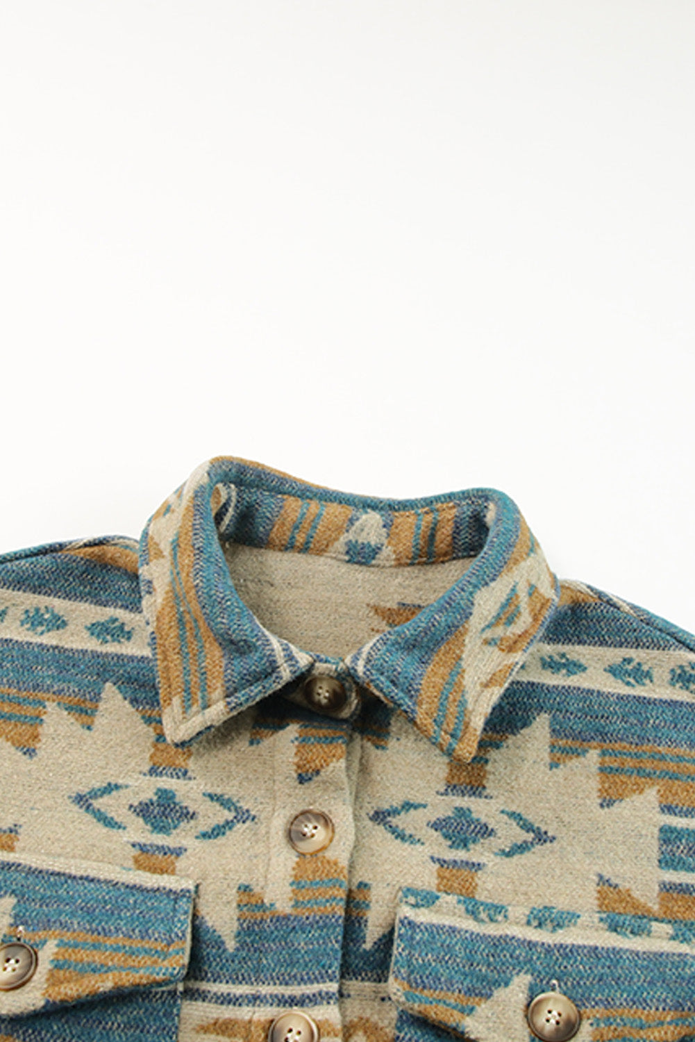 Women's Aztec-Pattern Button Shacket