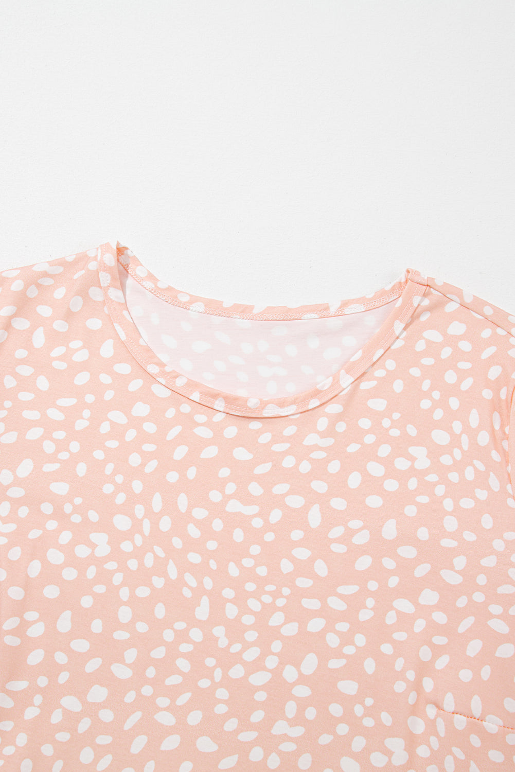 Women's Dress with Cheetah Ruffle-Trimmed Plus Size