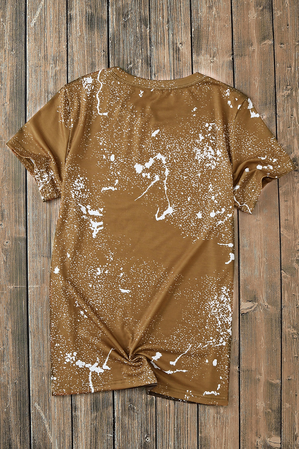 Top for Women Bleached Blank Crew Neck