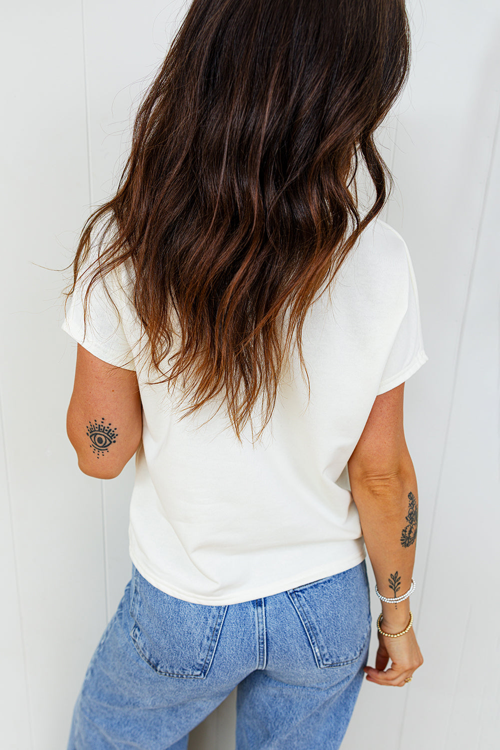 Embroidered Leopard Bow Cotton Round-Neck T Shirt