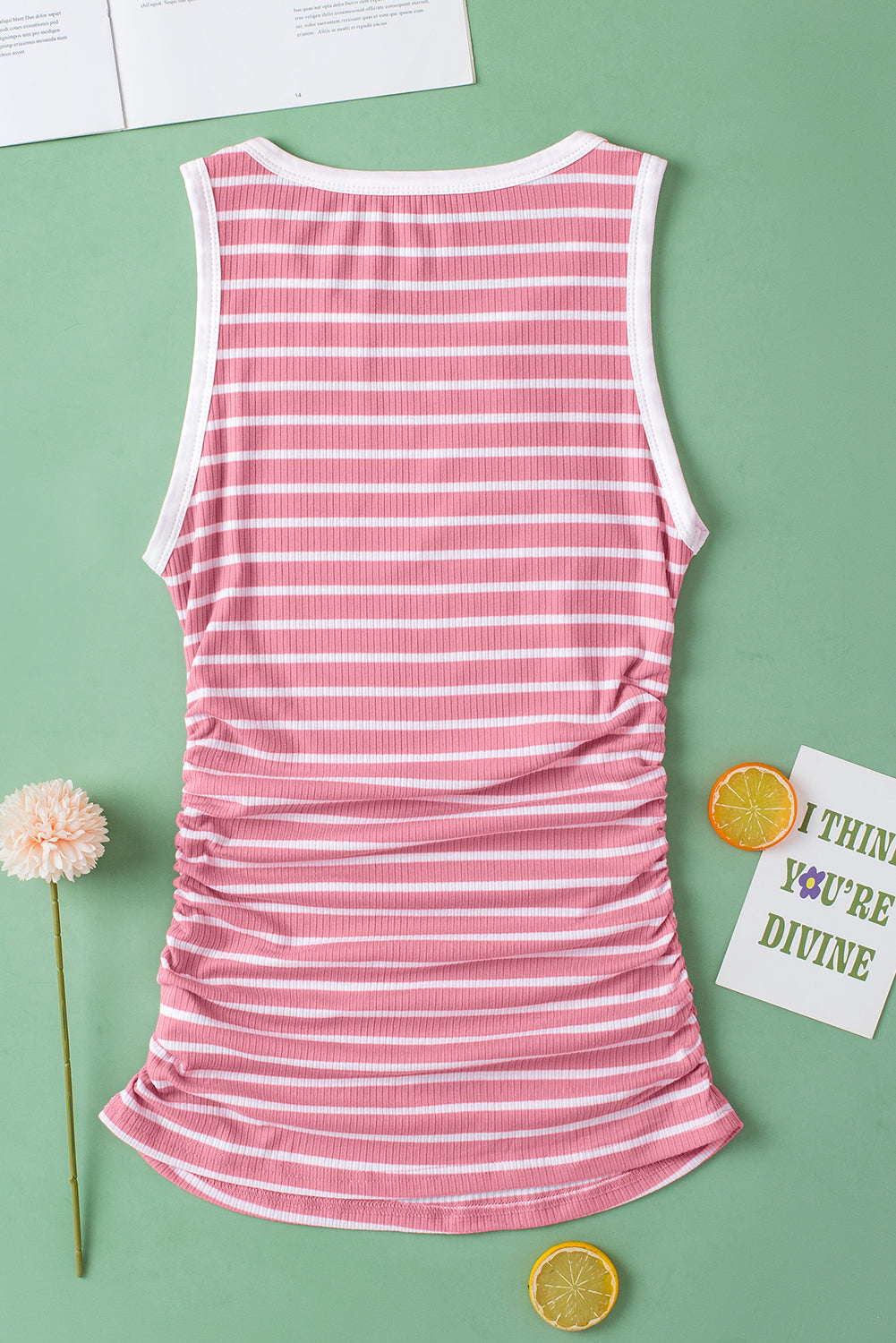 Women's Top Featuring Round Neck Sleeveless Slim
