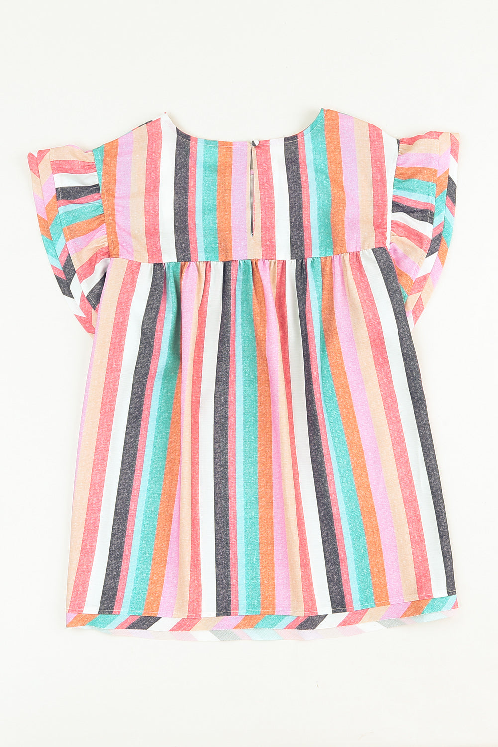 Women's Layered Ruffle-Trimmed Cap Sleeve Top
