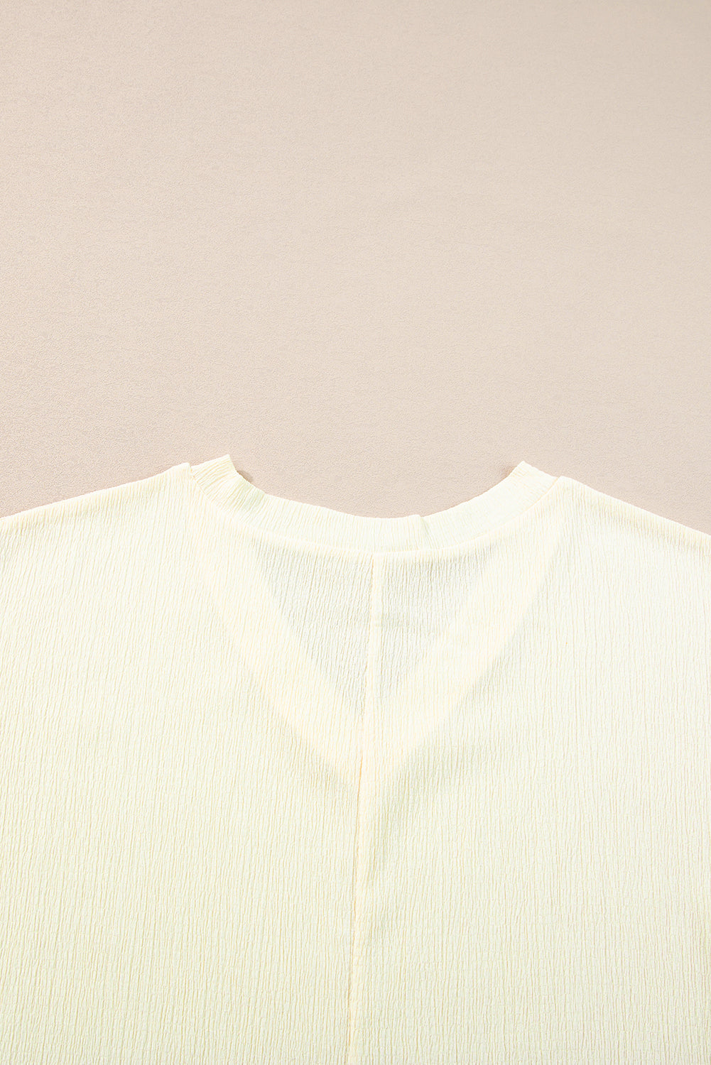 Women's T-shirt Featuring Crinkled Wide Sleeve
