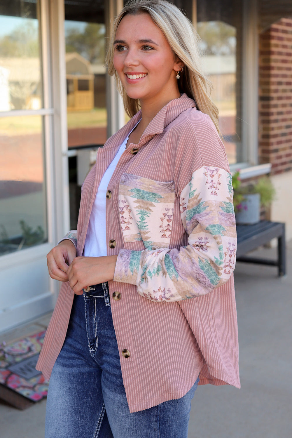 Women's Toltec Cord Contrast Shacket