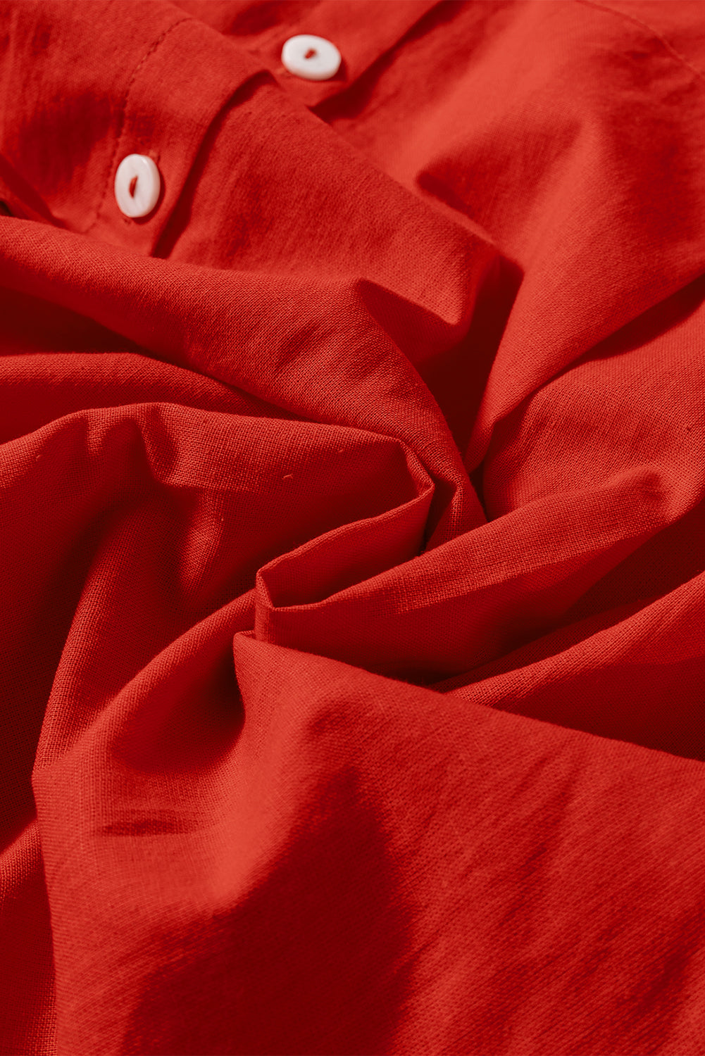 Women's Shirt Dress Featuring Bishop Sleeve Pleat-Detail Mini