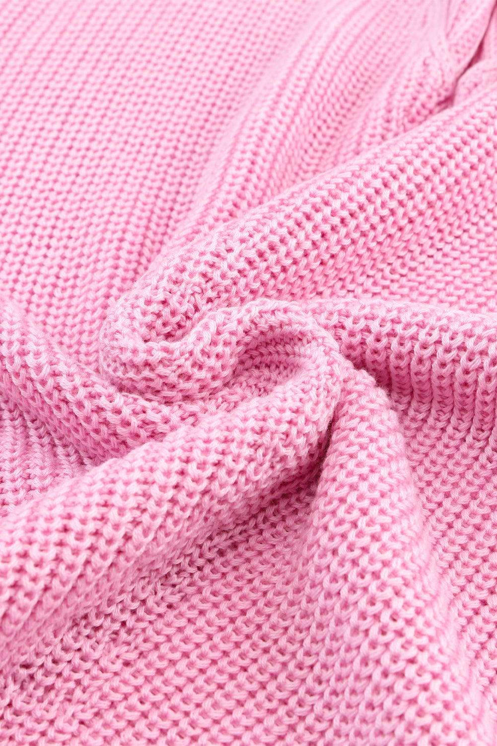 Women's Sweater Featuring Knitted V Neck Rib-Knitted