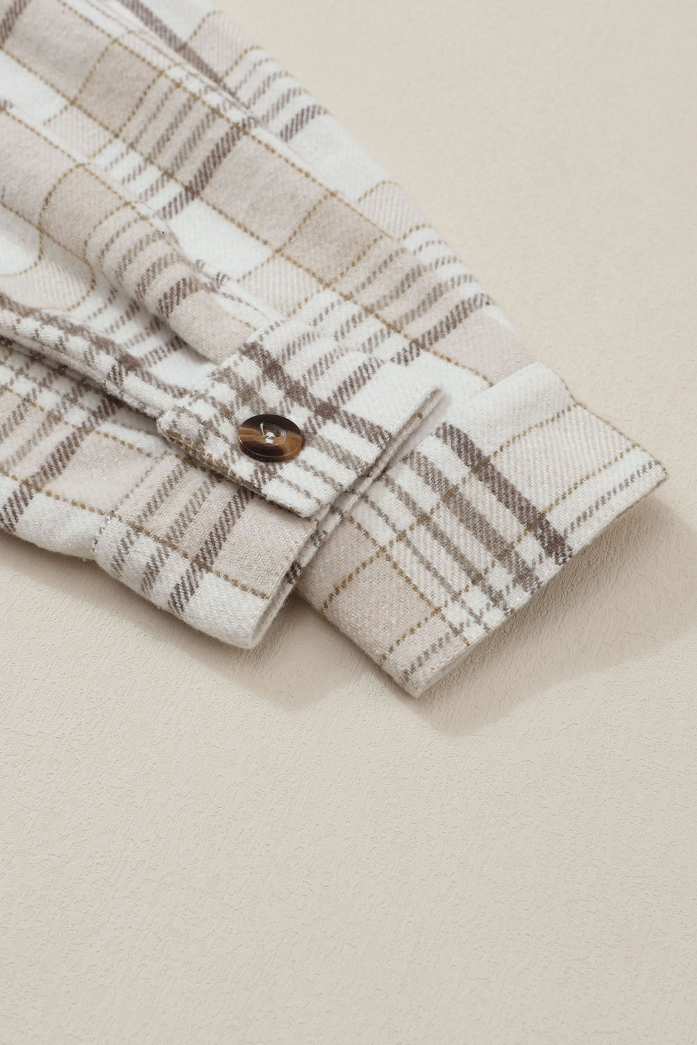 Women's Shacket Featuring Button-Front Plaid Hood