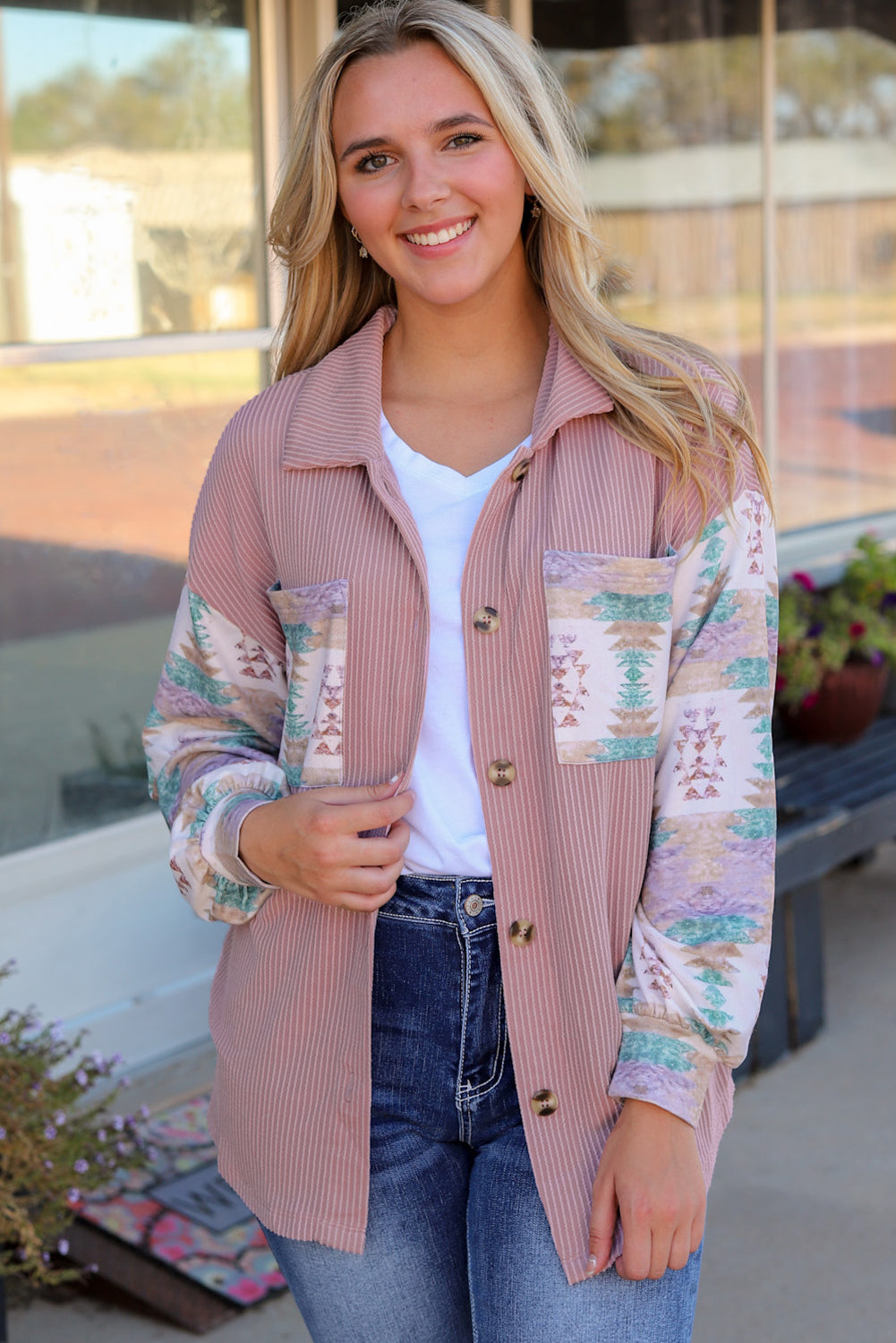 Women's Toltec Cord Contrast Shacket