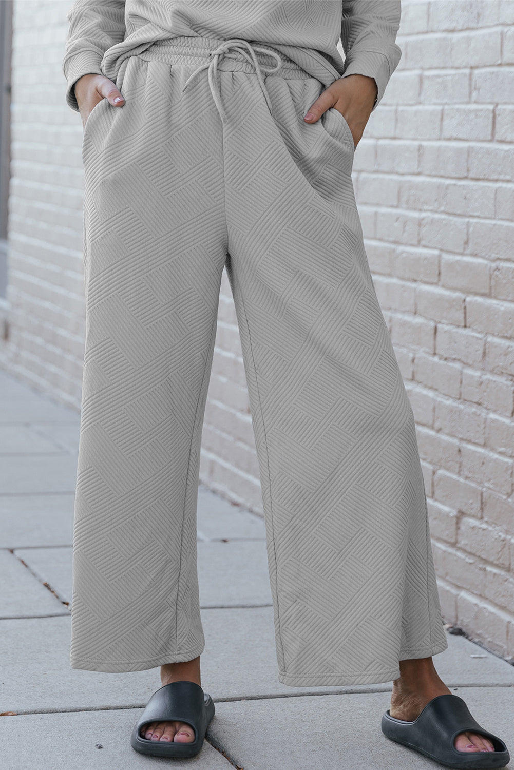 Women's Outfit Featuring Slouchy Ultra Loose Textured 2-Piece