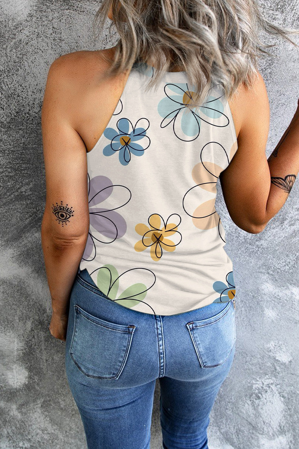 Tank Top for Women Sweet Floral-Print