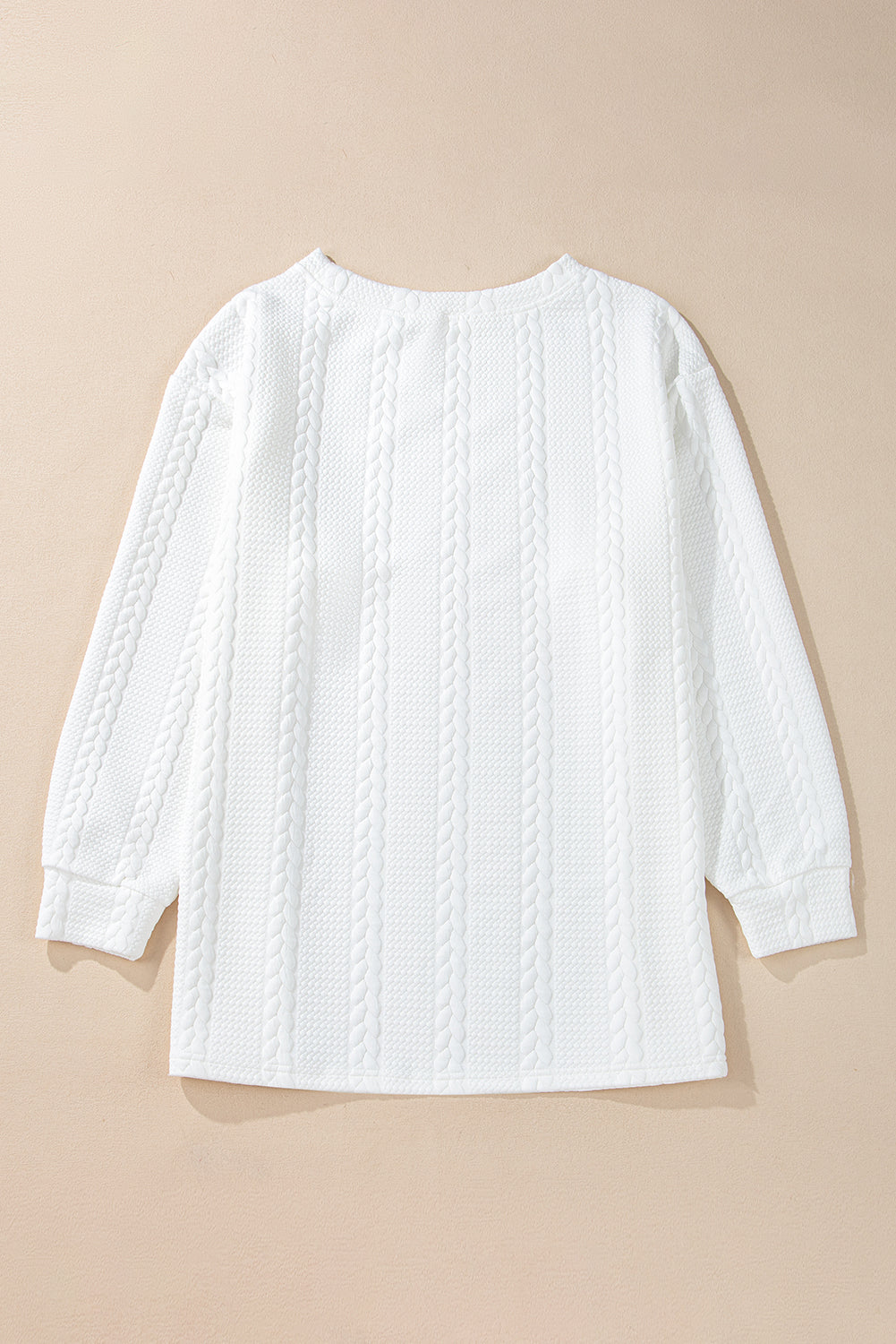 Women's Plus Size Cable Loose Sweatshirt