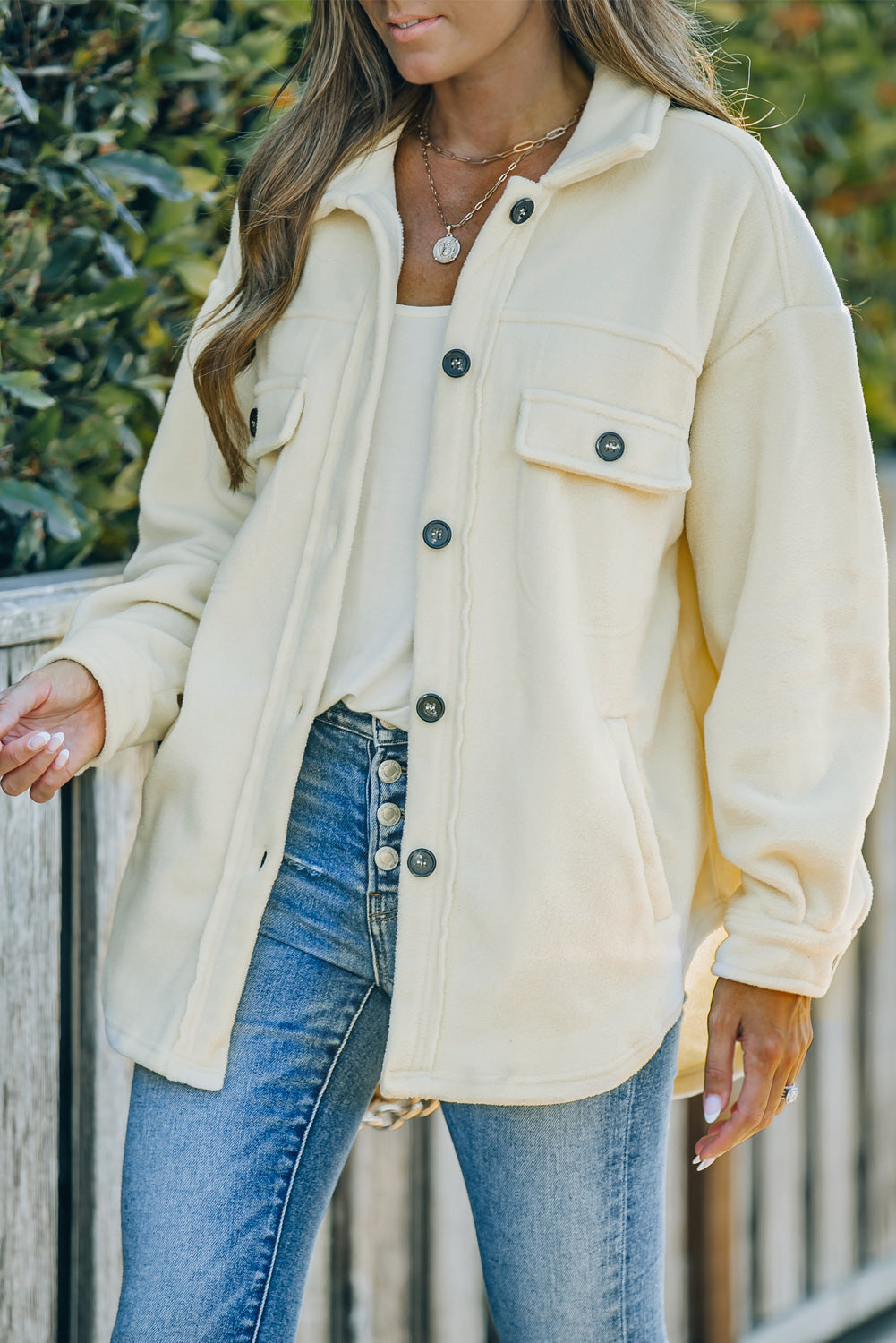 Women's Shirt Jacket with Button-Front