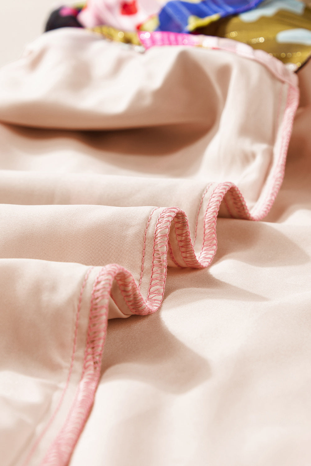 Women's Blouse Featuring Rose V Neck Crinkled