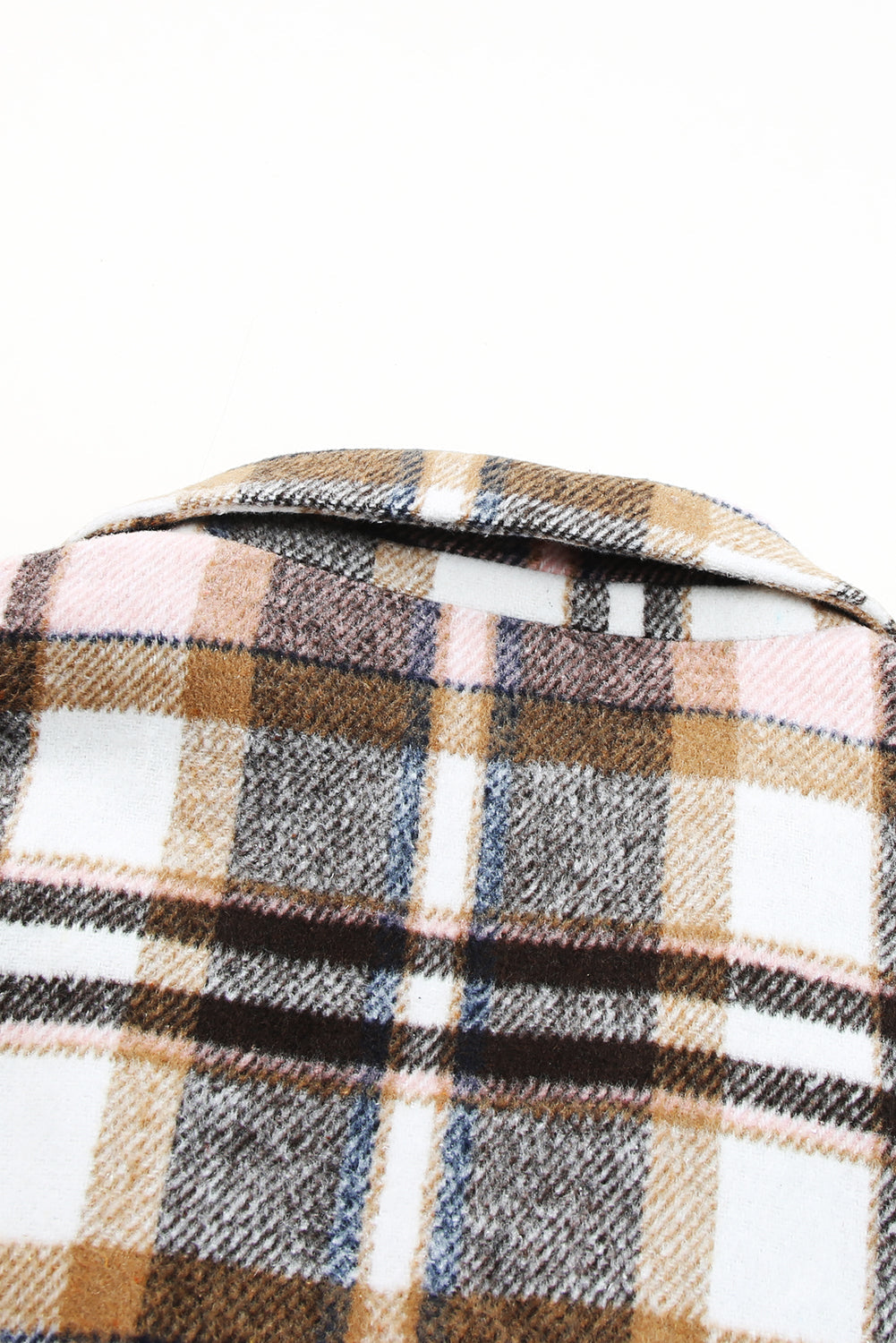 Women's Plaid Button Up Lapel Jacket