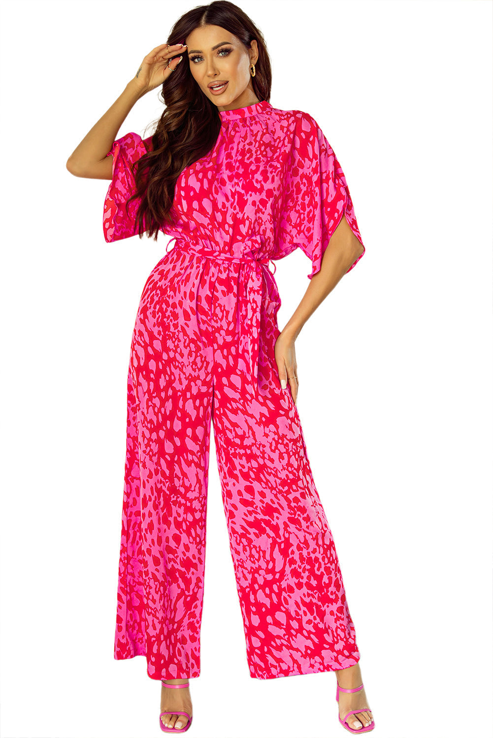 Women's Leg Jumpsuit with Wide Loose Sleeve