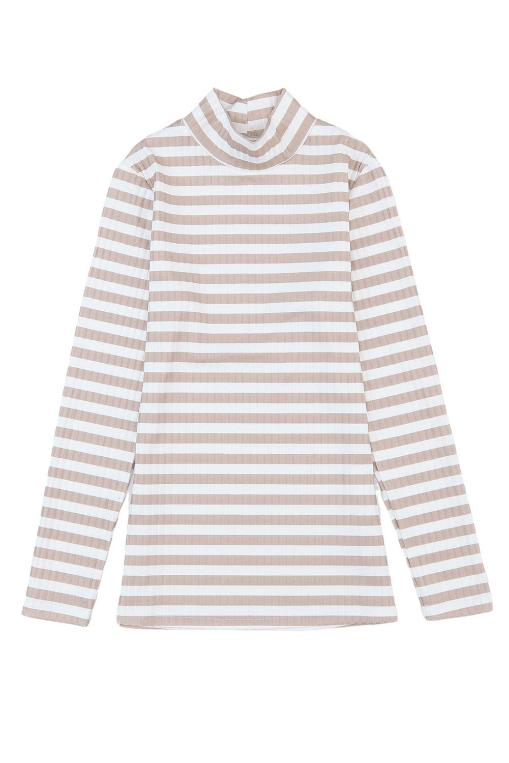 Women's Long-Sleeve Striped Textured Knitted Tee
