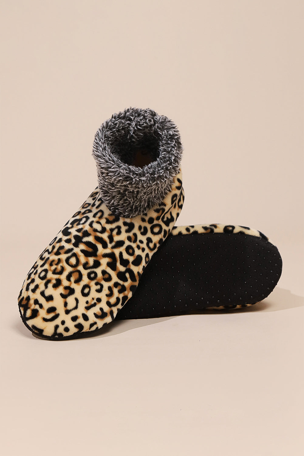 Leopard-Print Thermal Lined Socks