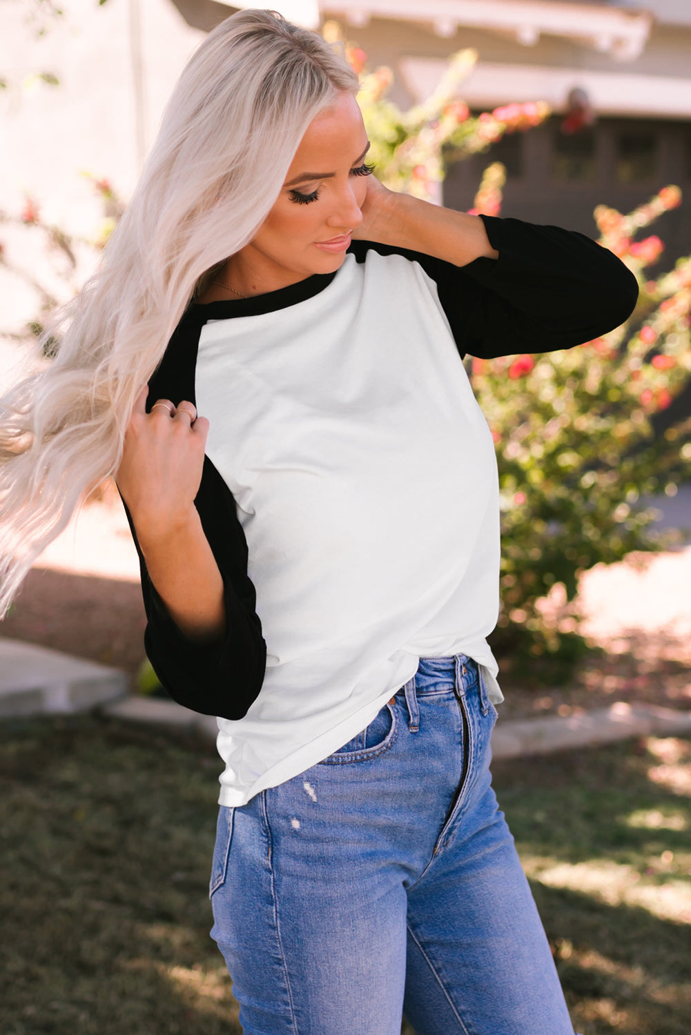 Women's Top with Raglan-Sleeve Pullover