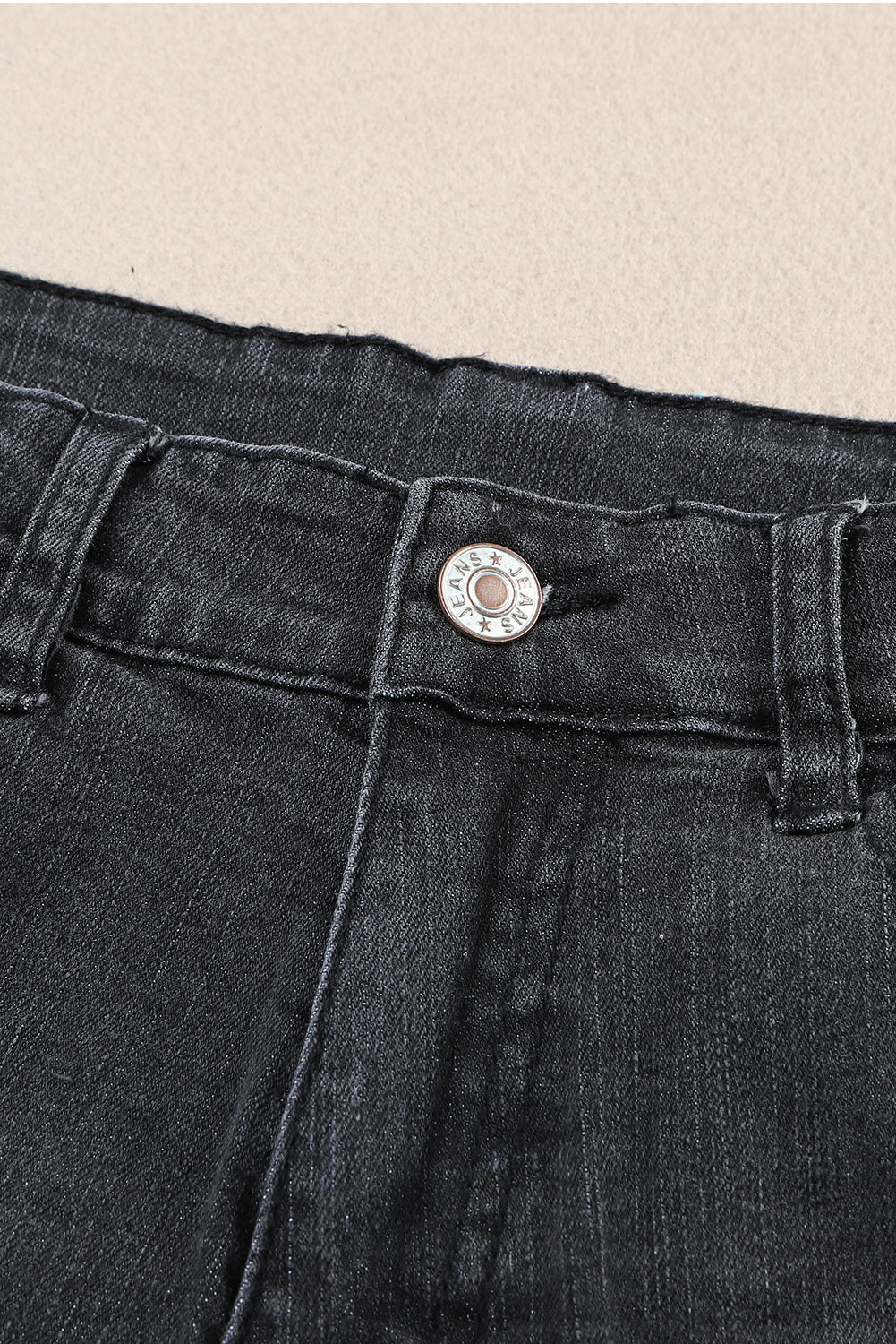 Women's Shorts Featuring Denim Distressed Ripped Rolled Hem