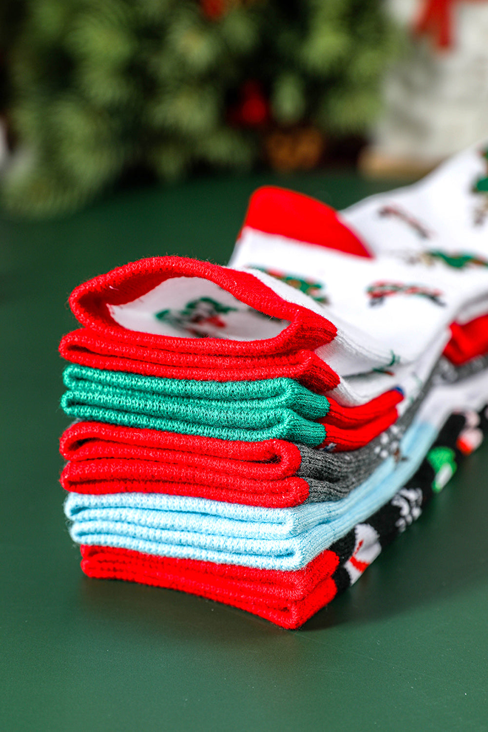 Cartoon Pattern Christmas Pattern 5 Pairs/Set Socks Set with Box
