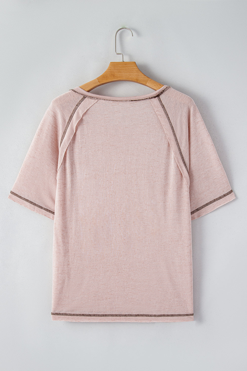 Women's T-shirt with Loose Exposed Seam Detail