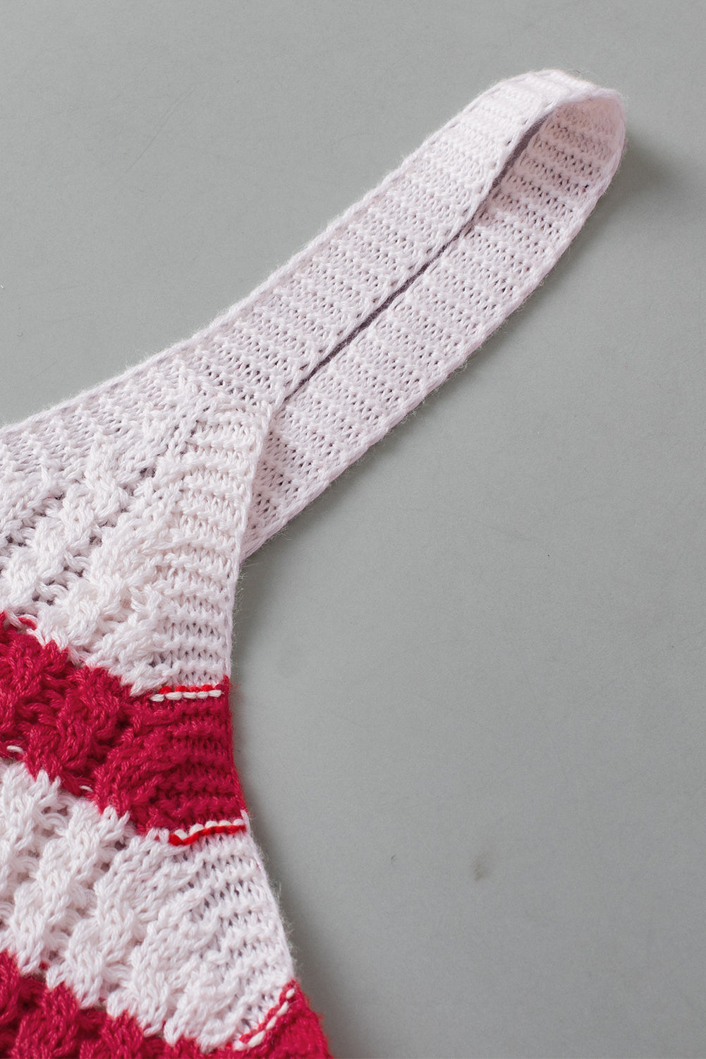 Women's Tank with Stars Stripes Flag Pattern Knitted