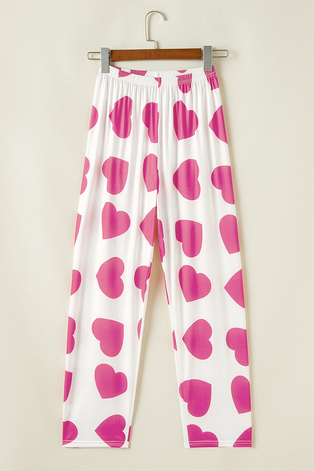 Tank Top Ruffled Top And Heart Print Pants Lounge Set