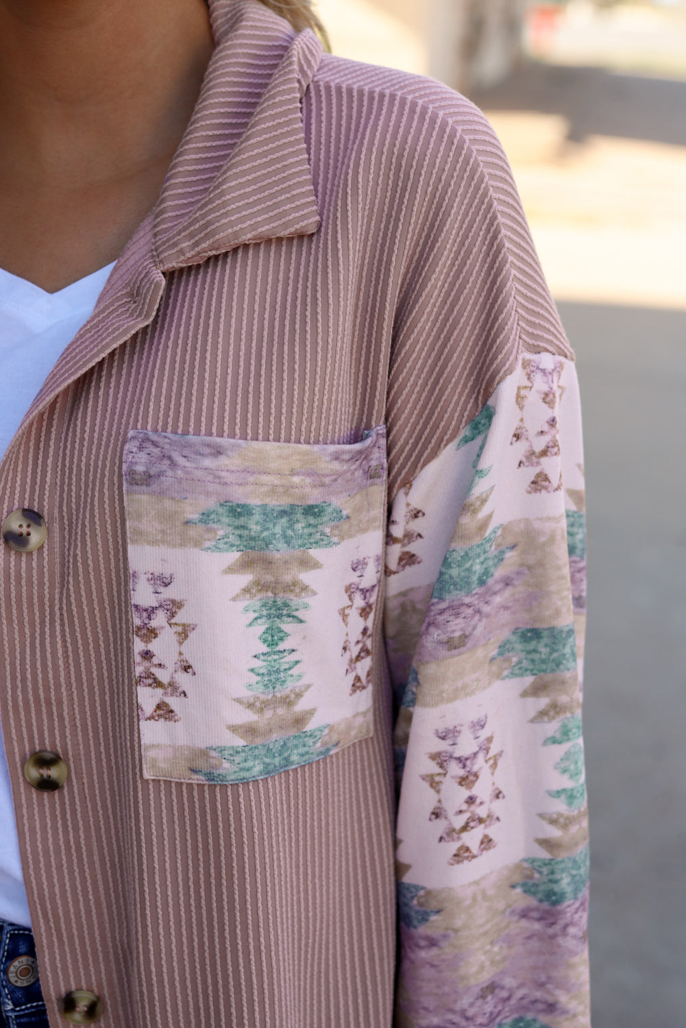 Women's Toltec Cord Contrast Shacket