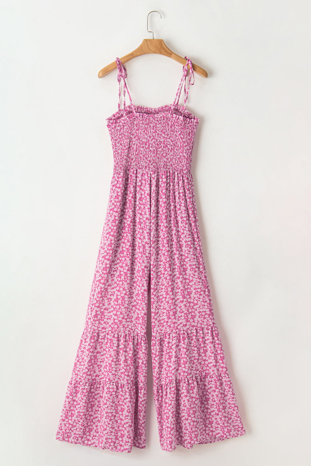 Women's Shirred Bodice Wide Leg Jumpsuit