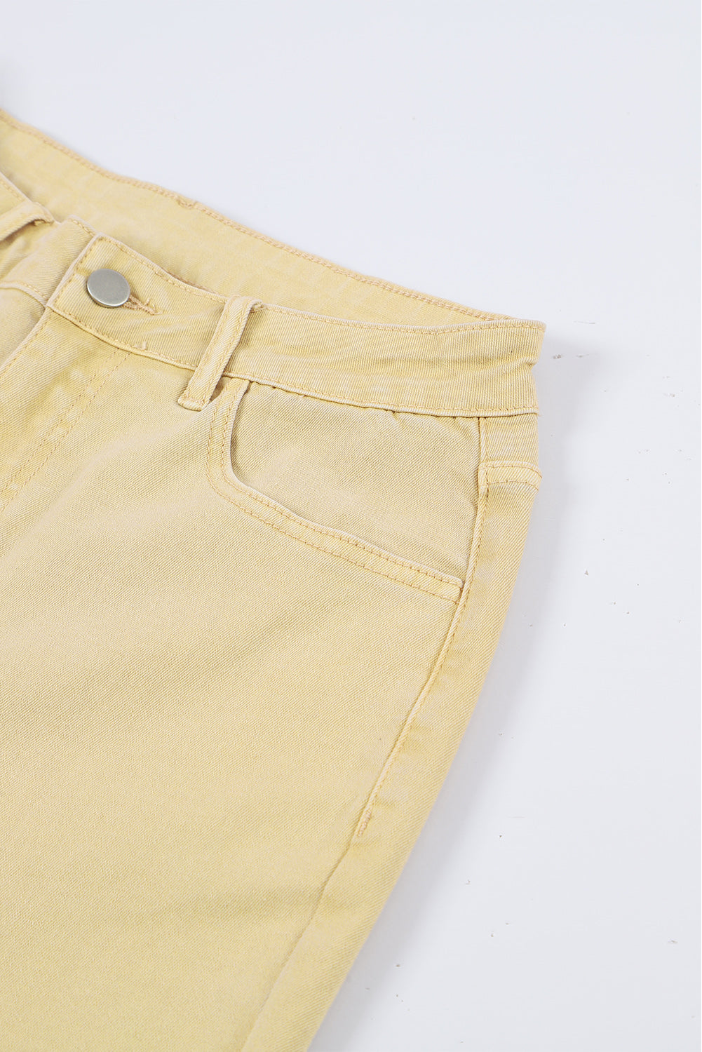 Women's Jeans Featuring Raw Edge Mid Waist Flared