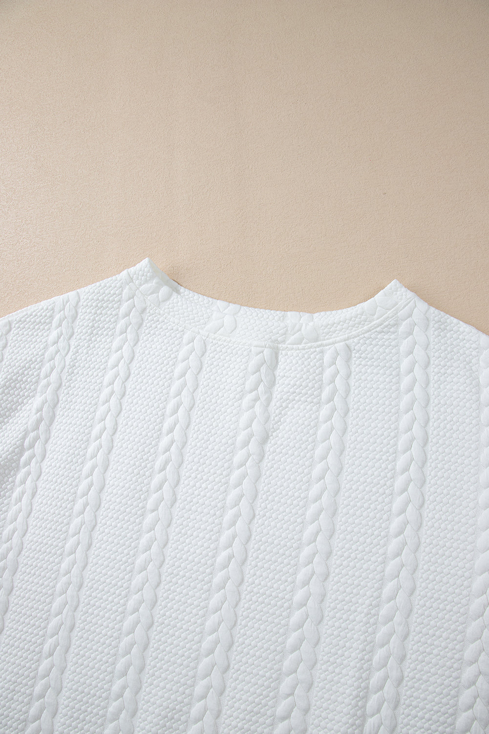 Women's Plus Size Cable Loose Sweatshirt