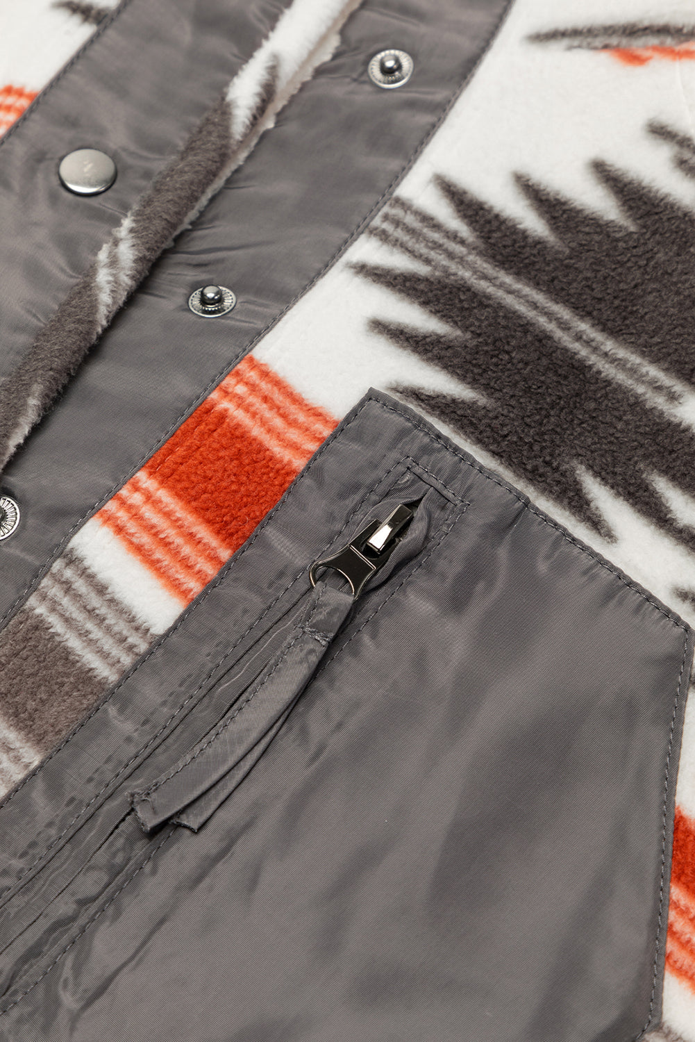 Jacket for Women Aztec Fleece Snap Button