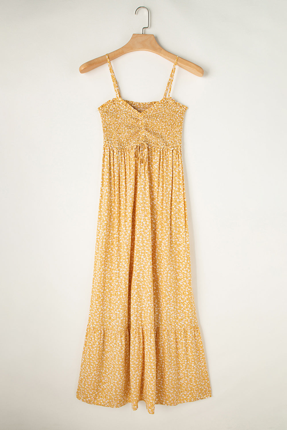 Women's Floral-Print Frill-Trimmed High-Rise Maxi Dress
