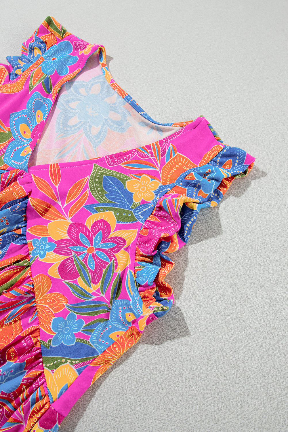 Tank Top for Women Flounce V Neck Bohemian