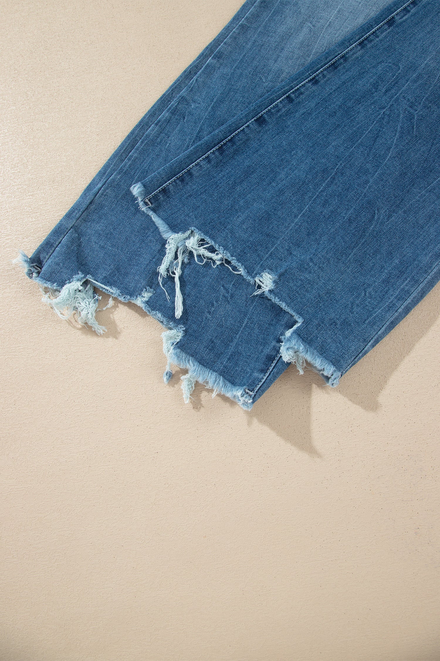 Women High-Waisted Ashleigh Blue Frayed Hem Flare Jeans