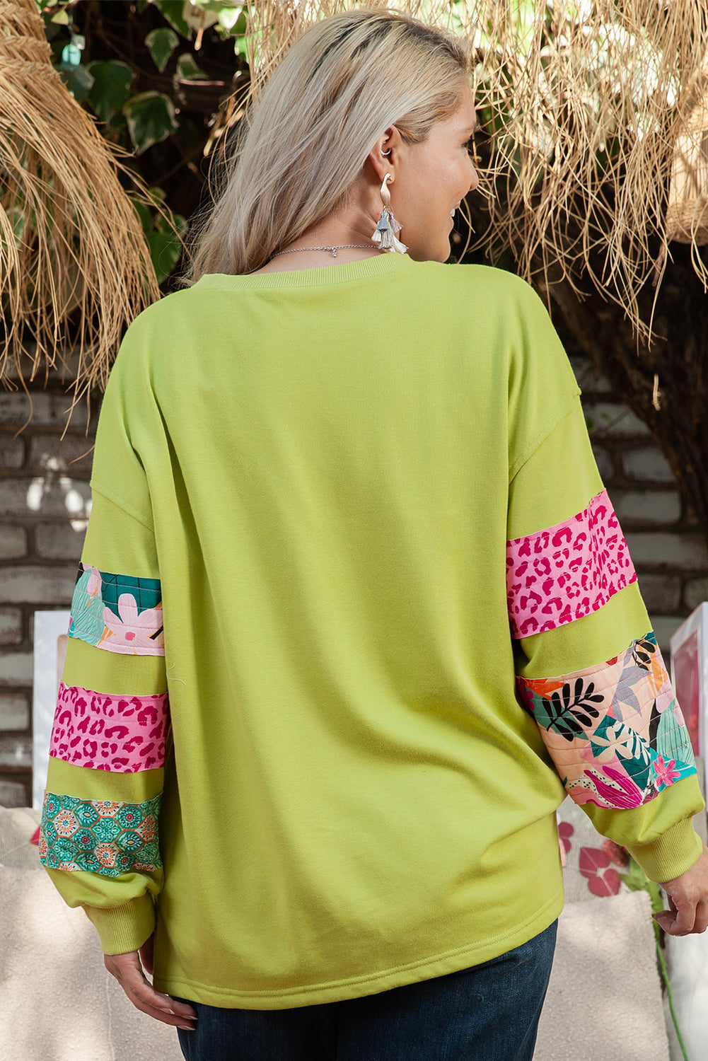 Sweatshirt for Women Plus Size Sleeve Split