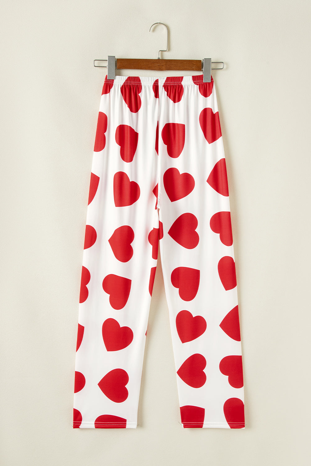 Ruffled Tank Top And Heart Print Pants Lounge Set